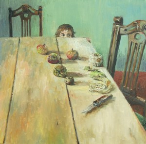 Peeling apples - 60cm x 60cm