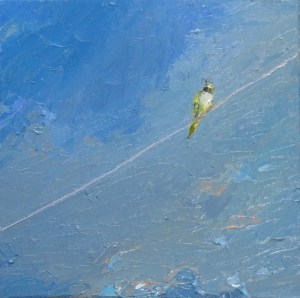 Bird on a wire - 20cm x 20cm