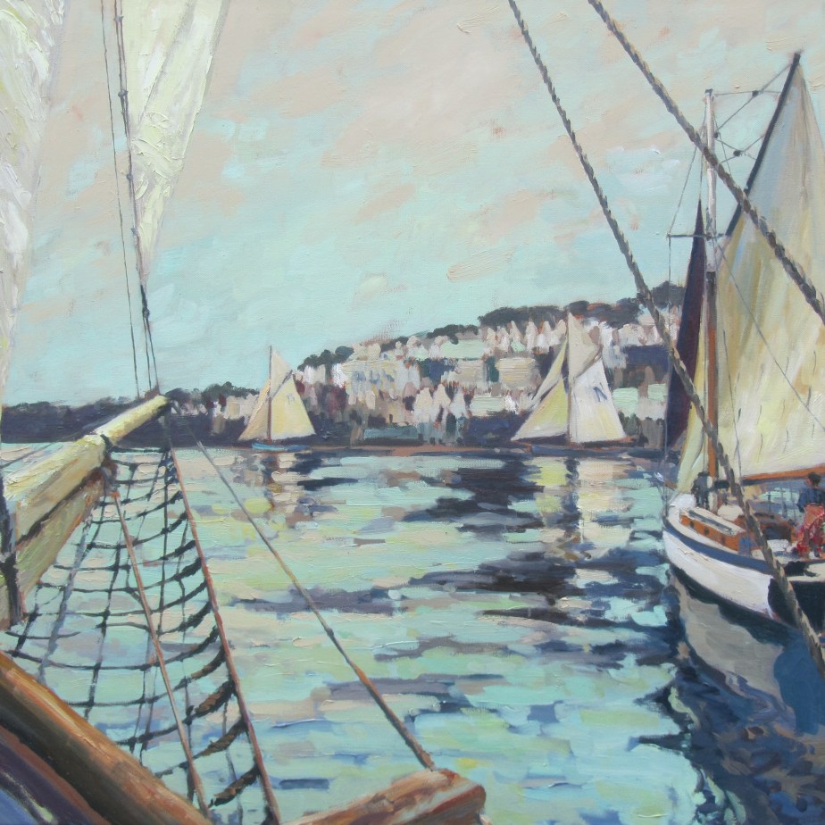 Leaving Harbour - 60cm x 60cm