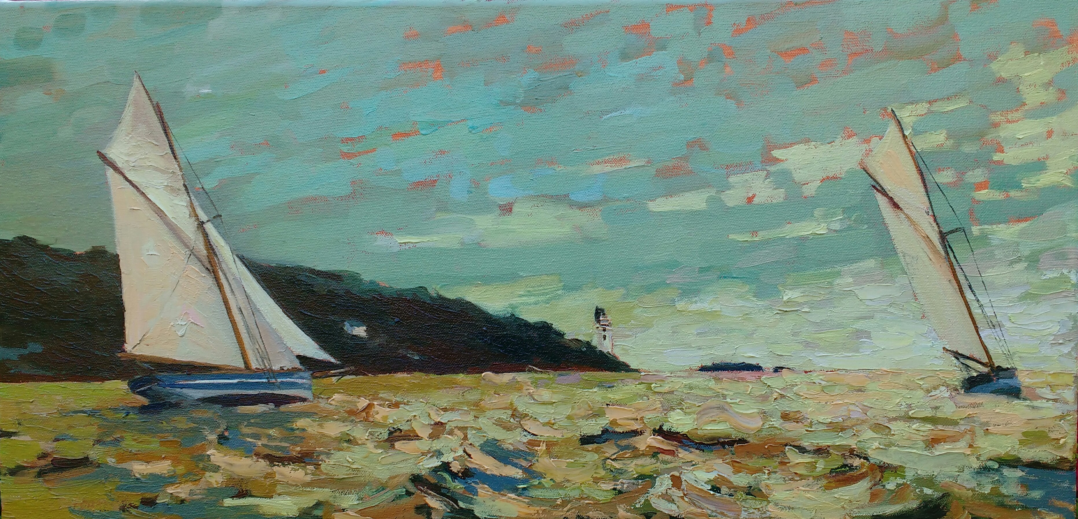 'Sea green' - 30cm x 60cm