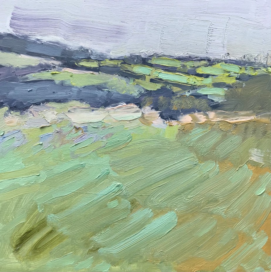 Fields in spring - oil painting