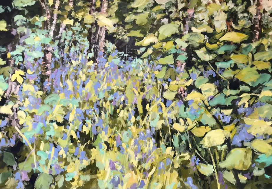 In the woods oil painting