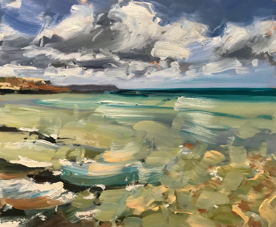 Cornish Beach painting
