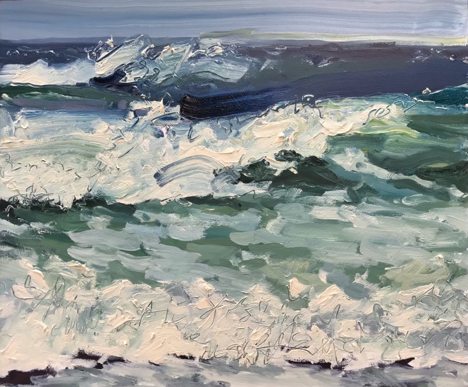 Wave breaking painting